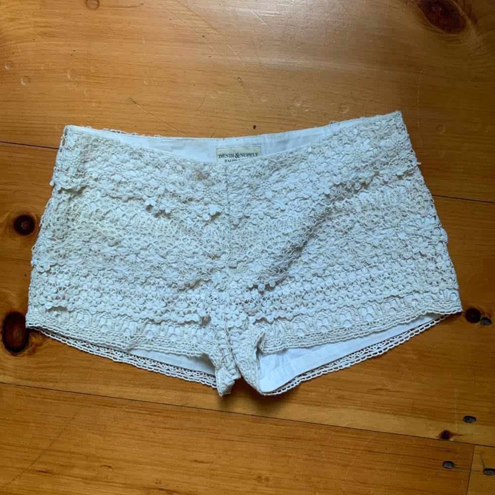 Denim & Supply Crocheted Shorts, 27